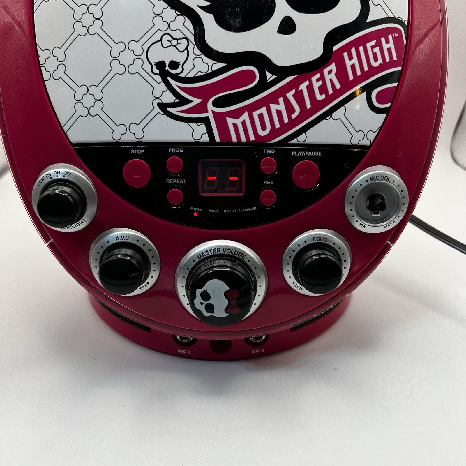 PartsRepair Monster High Disco party CD Player Karaoke Machine Light Up 70148-wm