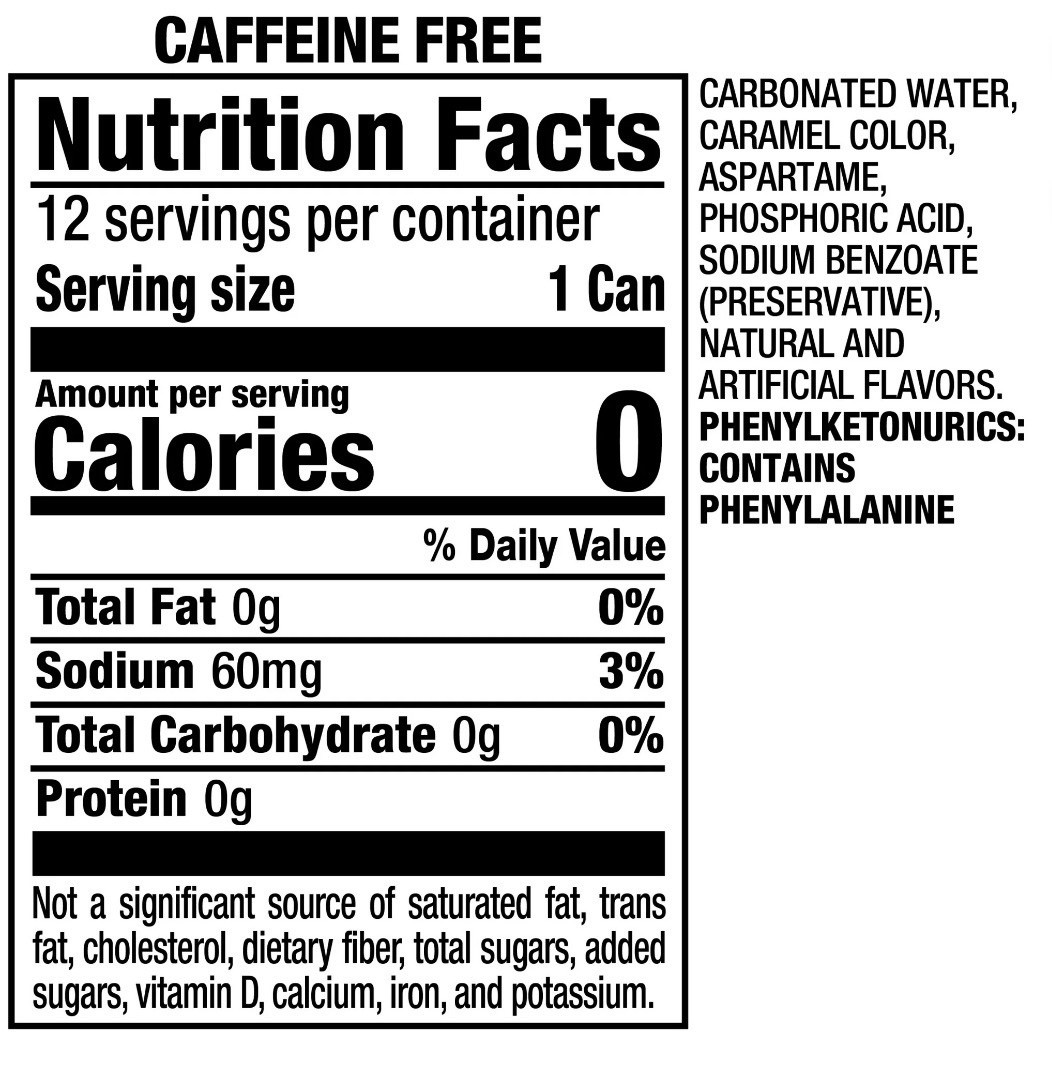 Dr Pepper Diet Caffeine Free Soda | 12 Oz | Pack of 12