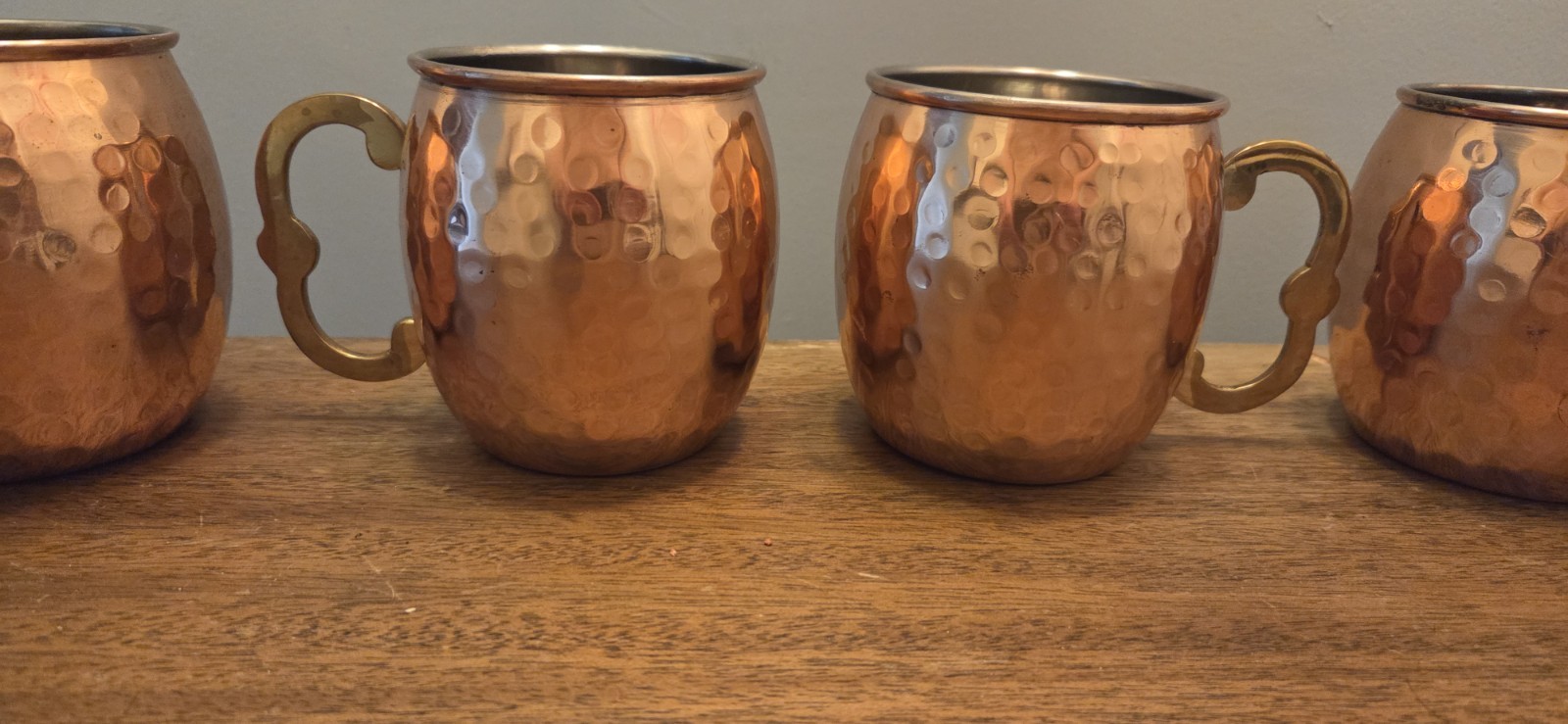 Hammered Copper Mule Mugs Set Of 4 Made In India Home Essentials Barware