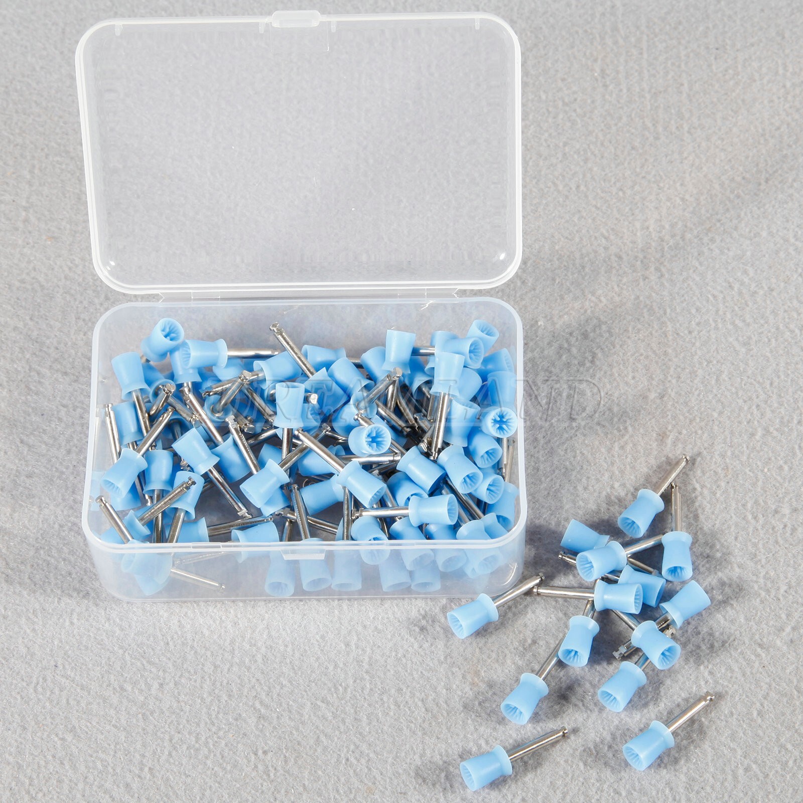 100 pcs Dental Polishing Polish Prophy Cups Latch Type Brushes Polisher cup Blue