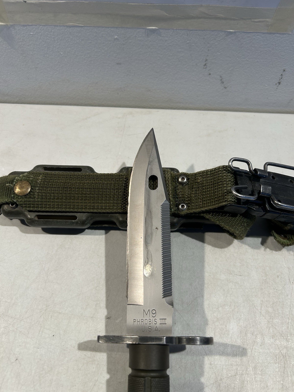 USA M9 PHROBIS III Military Fixed Blade with Scabbard Case #20