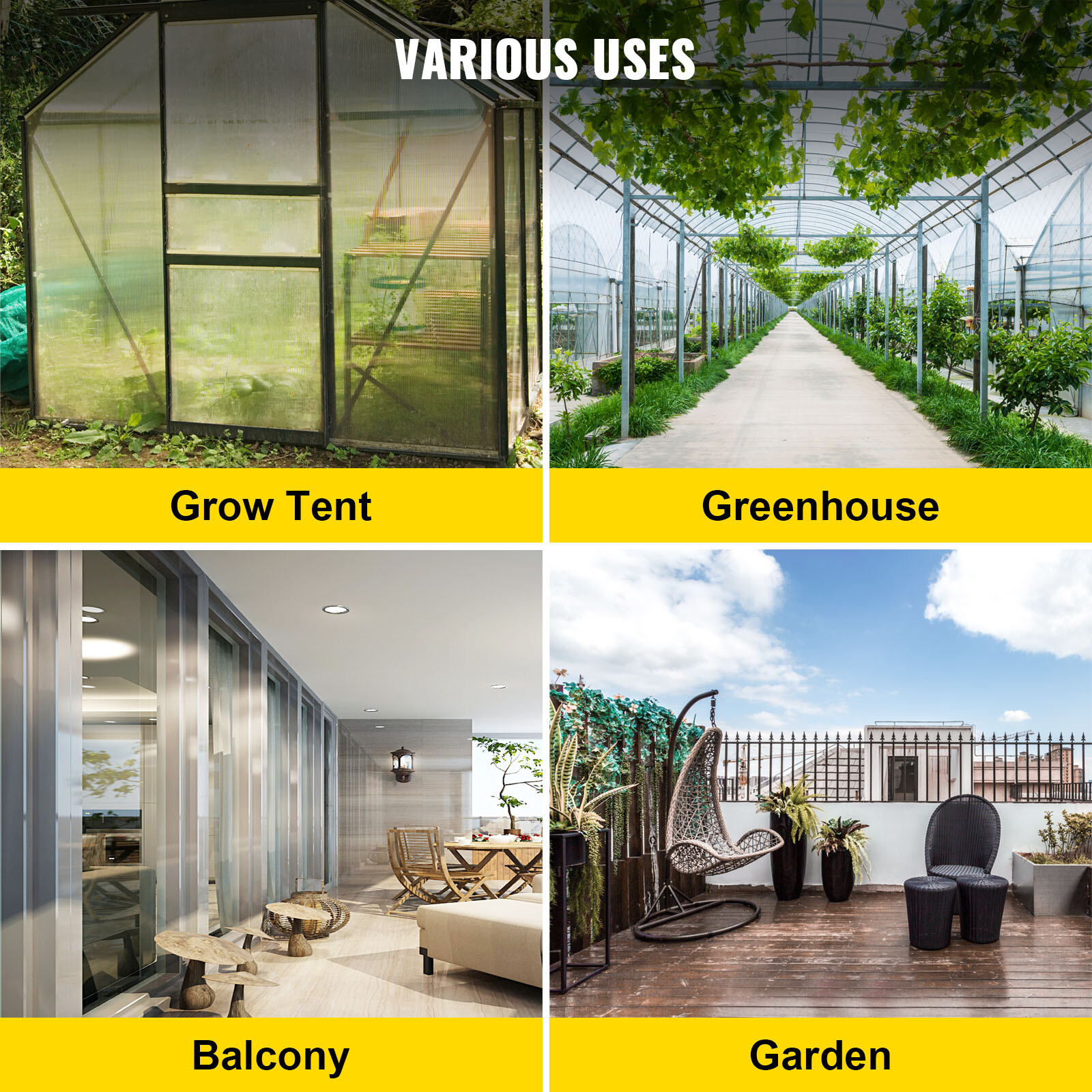 VEVOR Hydroponics Deep Water Culture DWC Hydroponic System 5 Gallon 4 Buckets