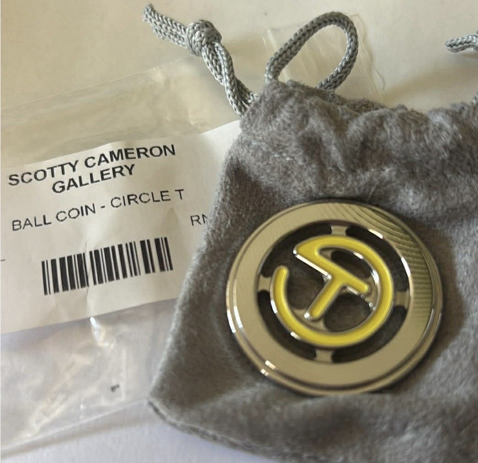 NWT Scotty Cameron Gallery Circle T Ball Coin Blue & Yellow Golf Gallery 2026