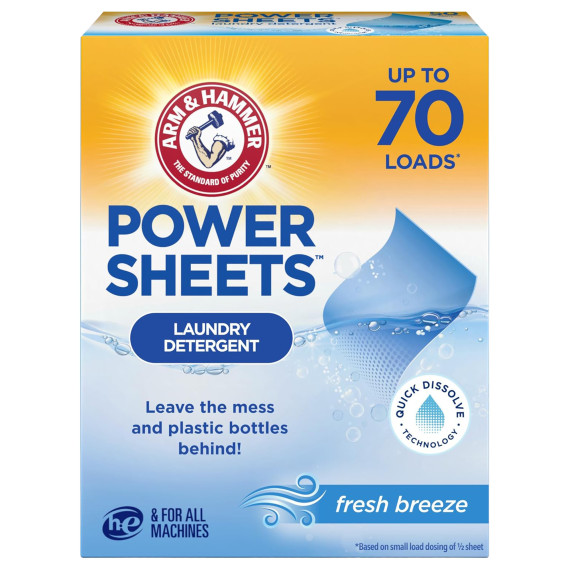 Arm & Hammer Power Sheets Laundry Detergent (35 Count, Fresh Breeze)