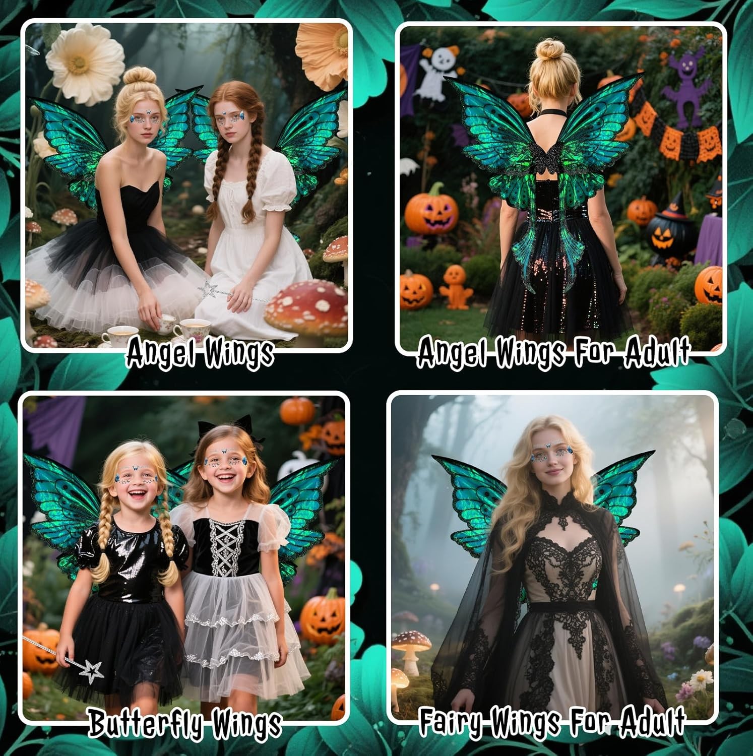 Fairy Wings Adult Women - Butterfly Angel Wings, Fairy Costume Accessories for W