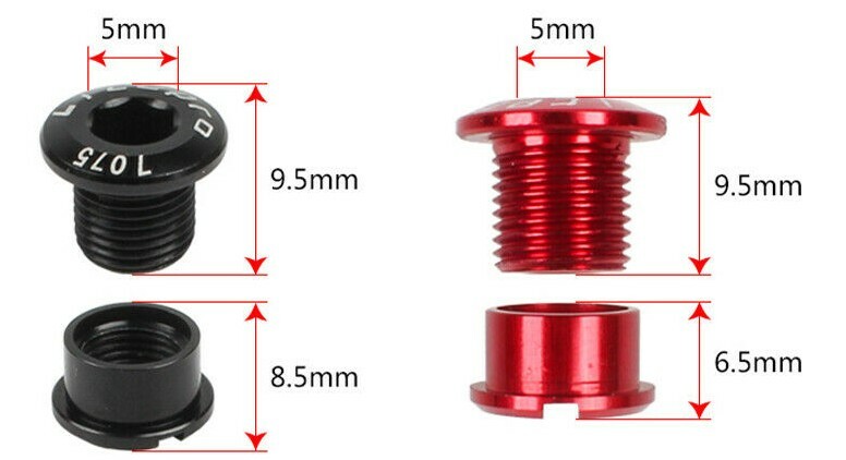 Bicycle Chainring Bolts Single Double Triple Speed Bike Litepro Road Track MTB