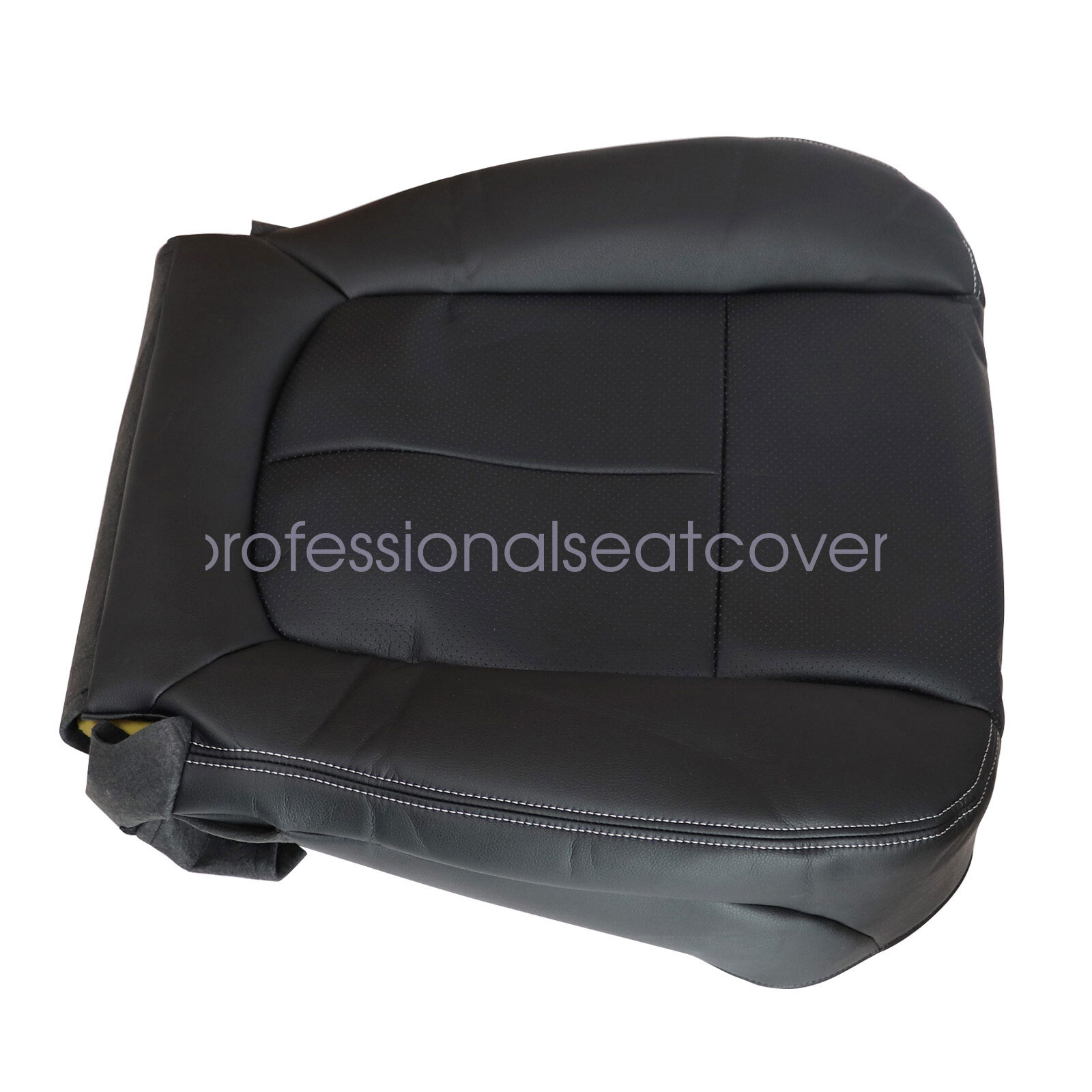 For 2009-2014 Ford F150 Lariat Front PERFORATED Leather Seat Cover Black