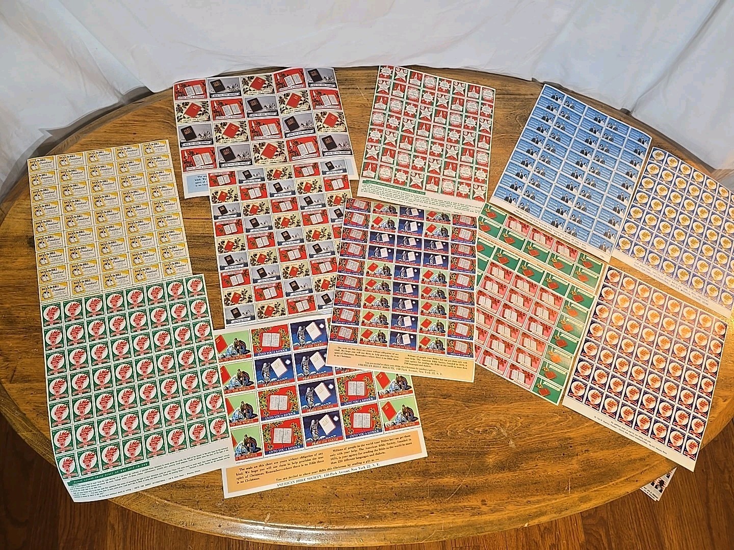 Vintage Religious SEAL STAMP Sheets lot