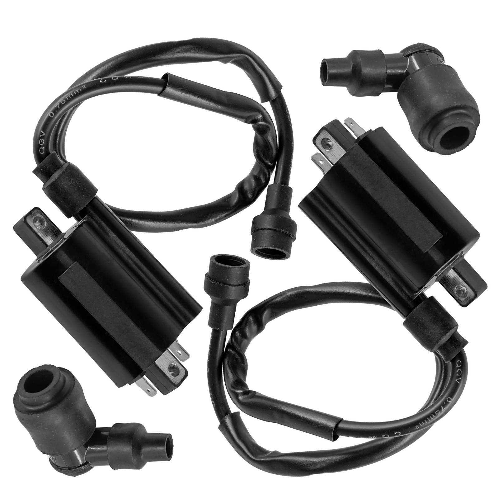 Ignition Coil w/ Spark Plug Boot Cap For Kawasaki Mule 3010 KAF620 2007-2008