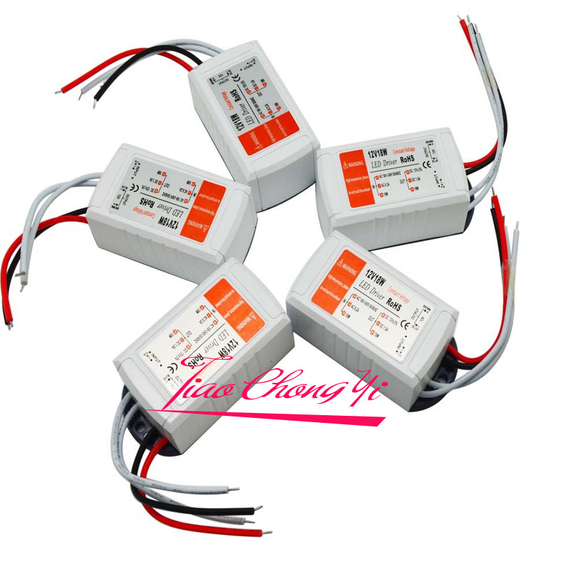 5pcs DC12V 18W Power Supply  Adapter Transformer Switch For LED Strip LED Lights