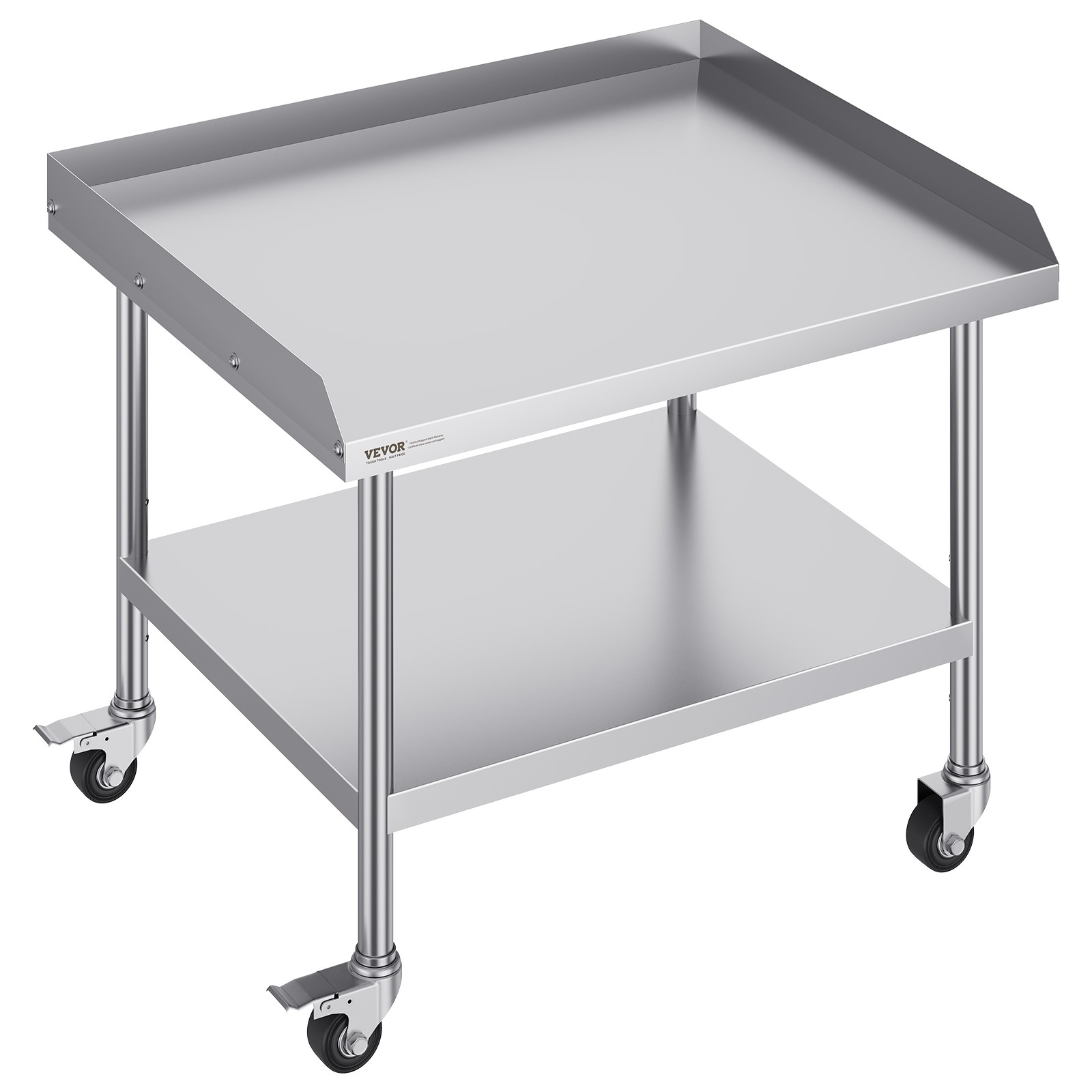 VEVOR Stainless Steel Work Table 30"x36" Commercial Food Prep Table W/ 4 Casters