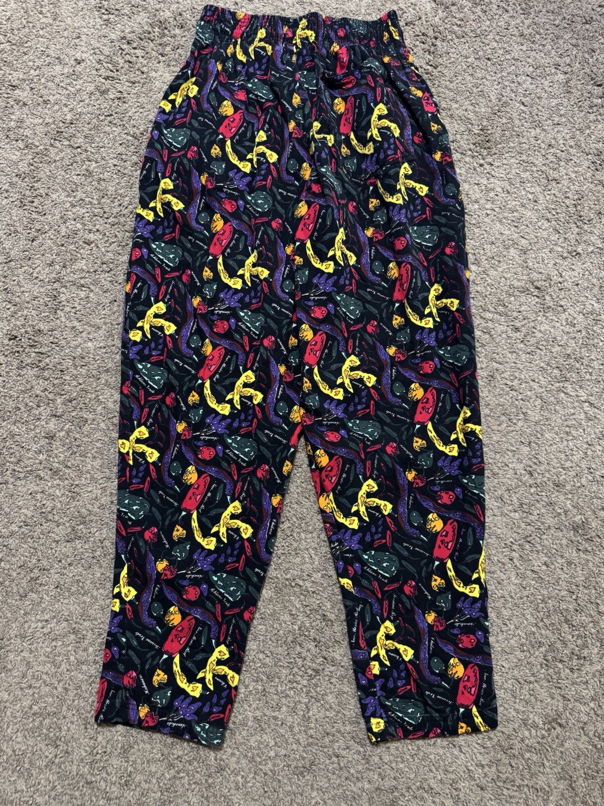 Chefwear Baggy Chef Pants Spicy Hot Peppers, Medium Elastic Drawstring