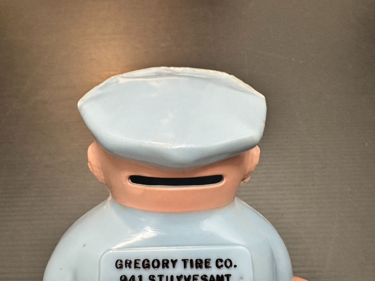 NOS 50s Vintage ESSO Gas Oil Station Advertising Fat Man Coin Bank Figure vespa