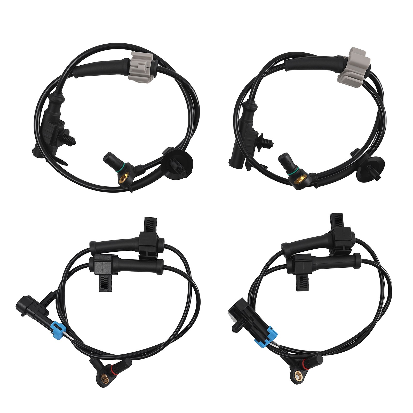 4Pcs ABS Wheel Speed Sensor Front Rear for Chevy Tahoe Avalanche GMC Yukon 07-12