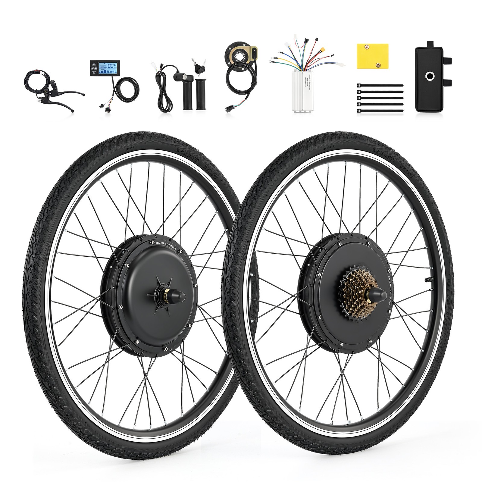 1000W/1500W Electric Bicycle Front/Rear Wheel + Tire E-Bike Conversion Motor Kit
