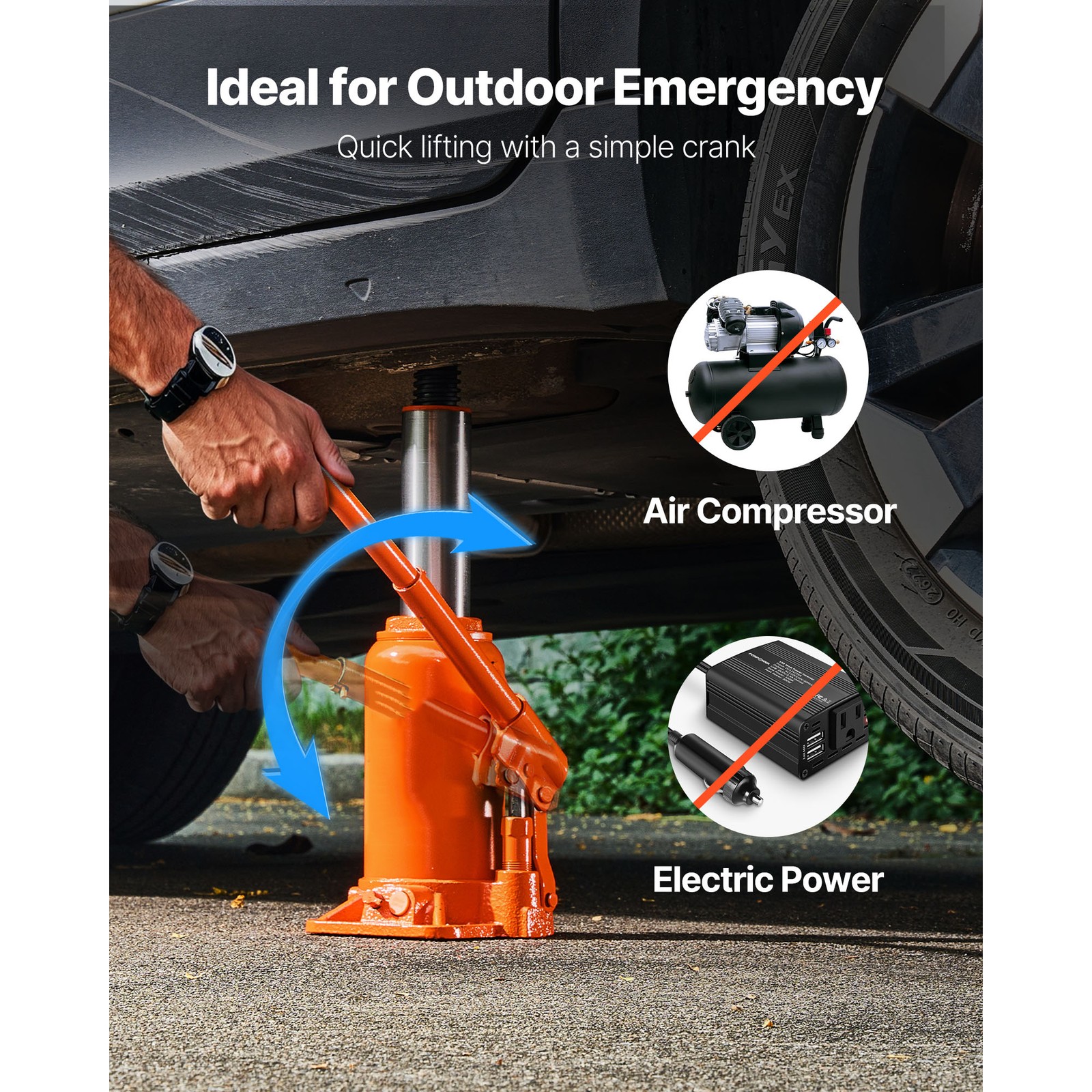 Uimoso Hydraulic Bottle Jack 20 Ton (44092 lbs) High Lift for Vehicle Repairs