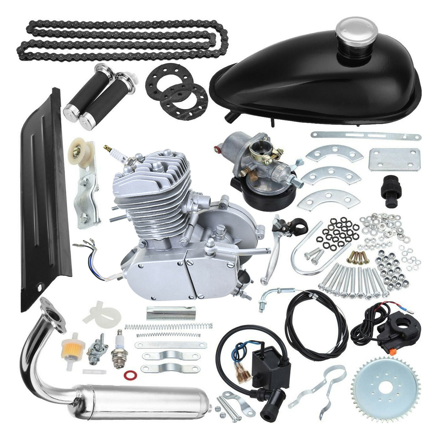 80cc Bike Bicycle Motorized 2 Stroke Petrol Gas Motor Engine Kit Set US STOCK