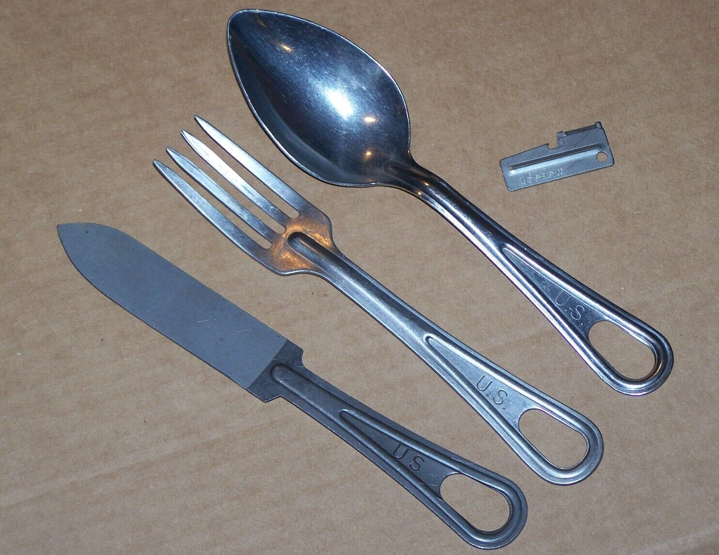 Spoon Knife Fork Utensil SKOCO Utica f Ration Kit Military Camping + Shelby P38