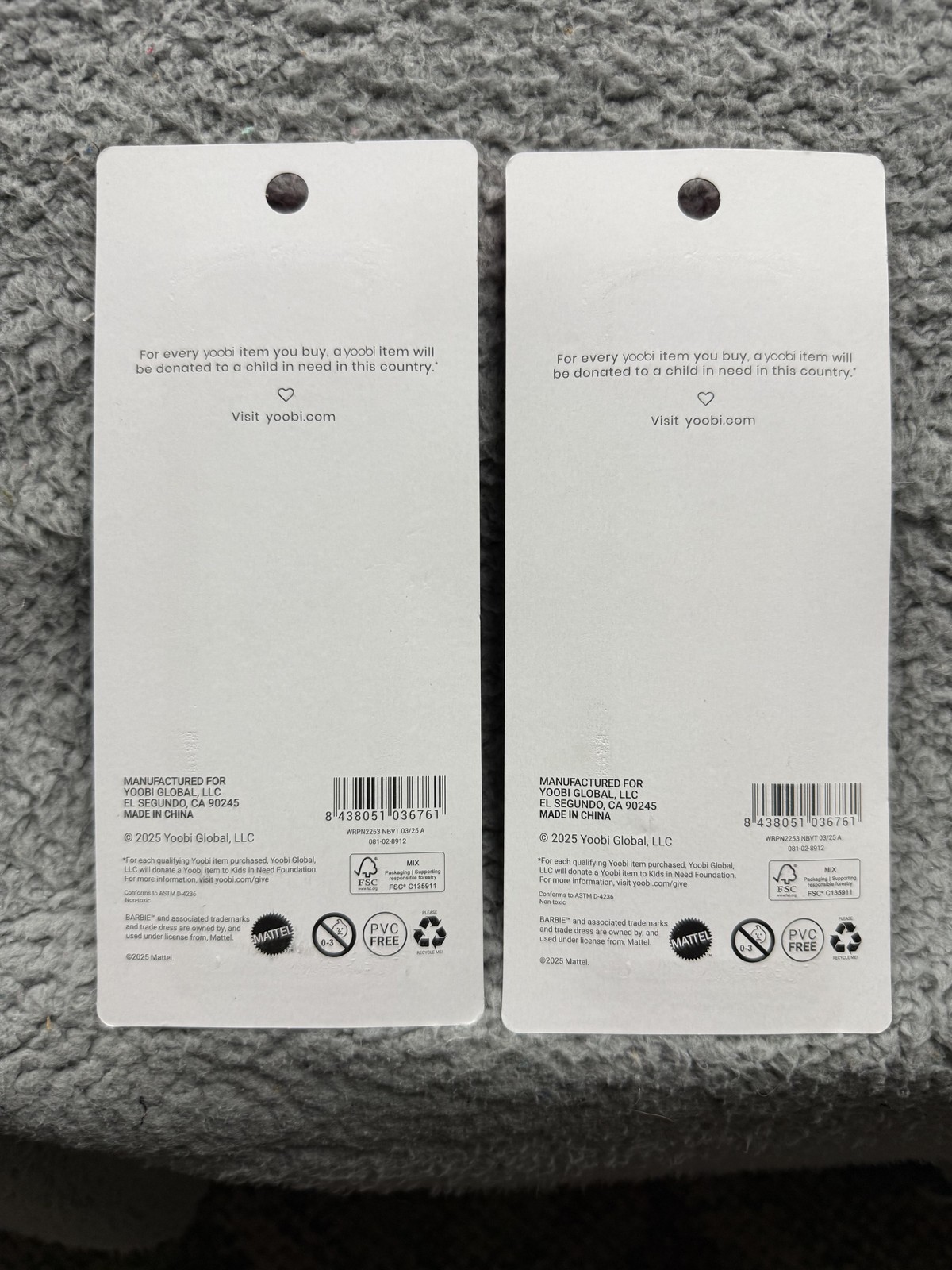 Barbie x Yoobi Retractable Ballpoint Pens 3 Pack 1.0mm Black Ink New Sealed