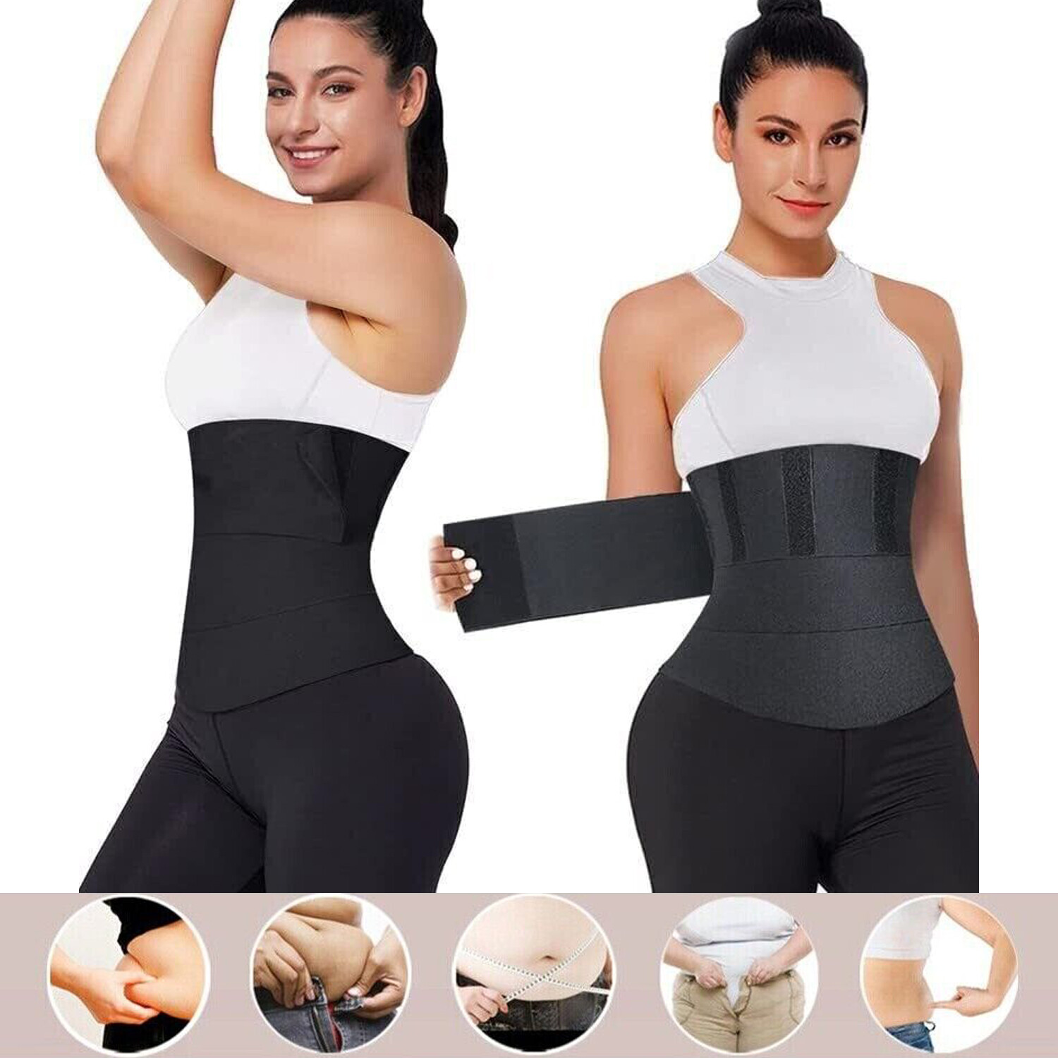 Elastic Waist Trainer Belt Bandage Waist Trainer For Women Fat Wrap Waist Traine