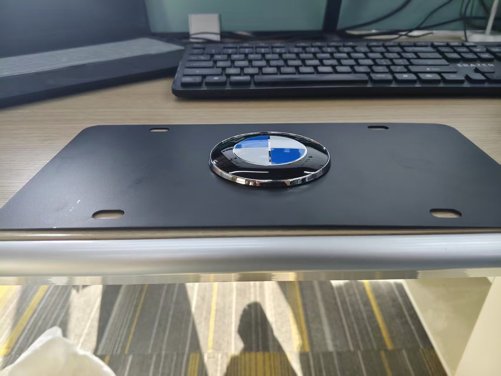 NEW 3D BLACK BMW Style License Plate Raised Emblem 6" x 12" Badge NEW✔️