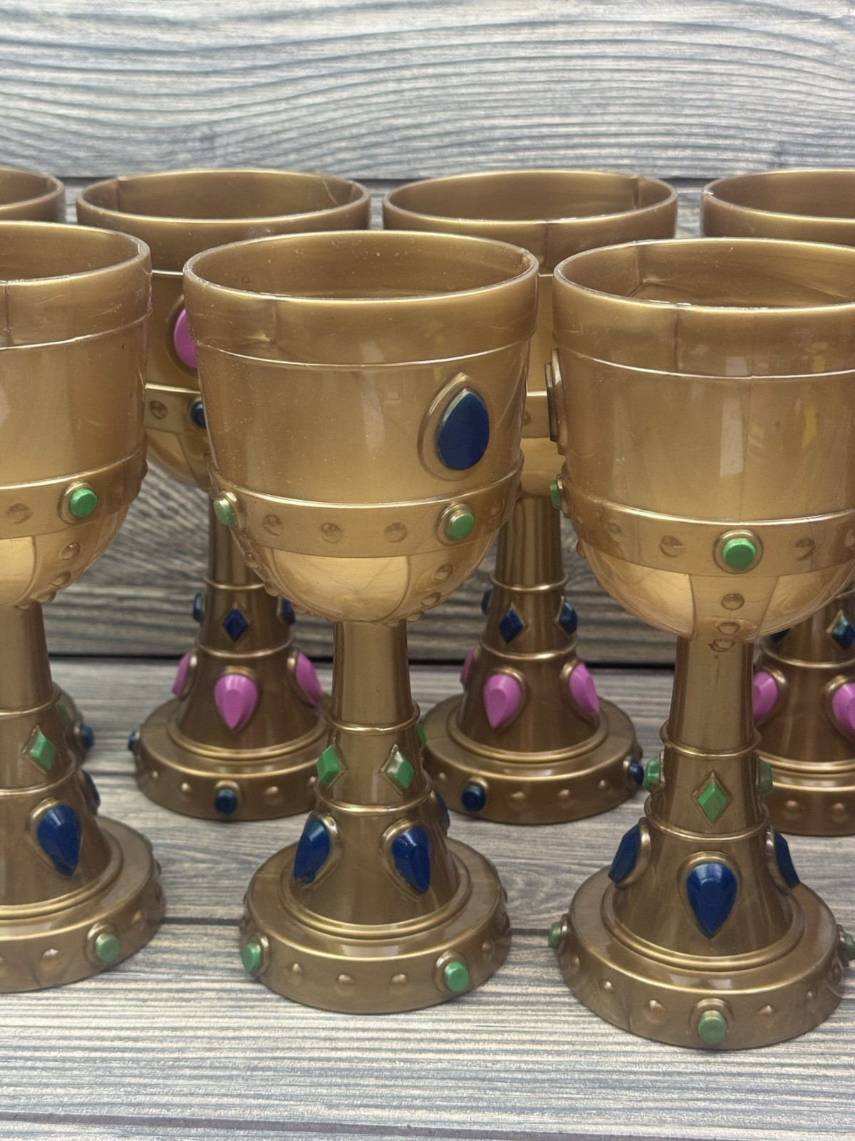 Lot Of 11 Medieval Jeweled Goblet King Renaissance Pirate Party mug 11 Total