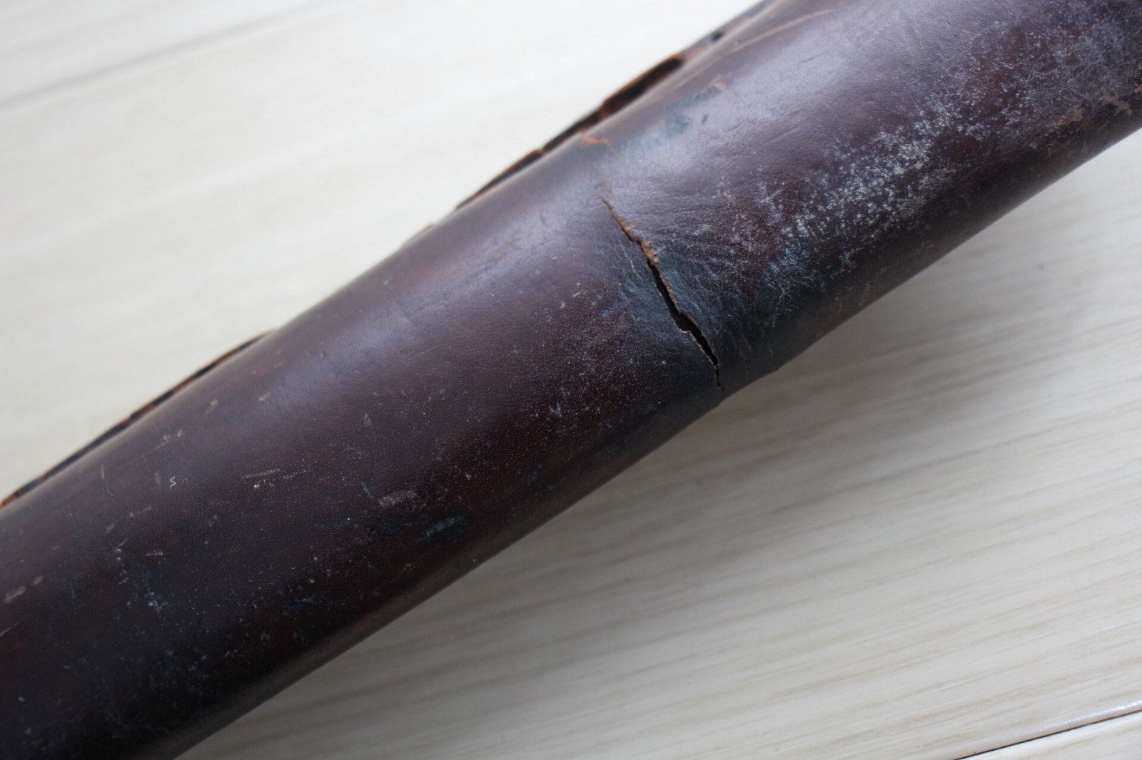 WWII Japanese Army Type 98 Gunto Mounts Koshirae w/ Wooden Blade I38