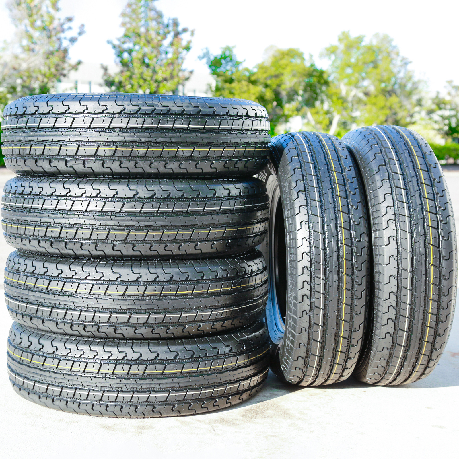 2 Tires Roundrule ST Hikee Semi Steel 205/75R15 205-75-15 Load E 10 Ply Trailer