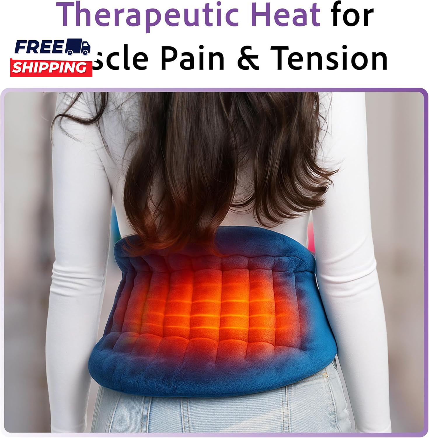 Microwavable Heating Pad for Back Pain Relief Moist Heat Pack for Neck & Should