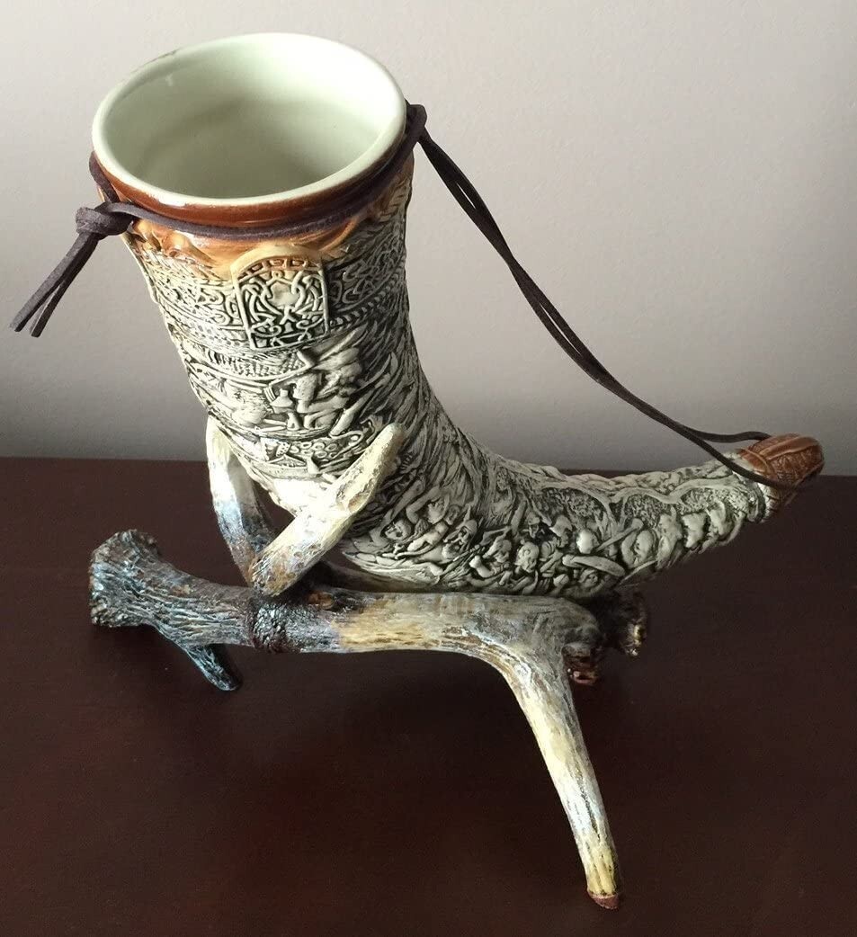 Peter Duemler Germanen Horn with Stand by Thewait Germany