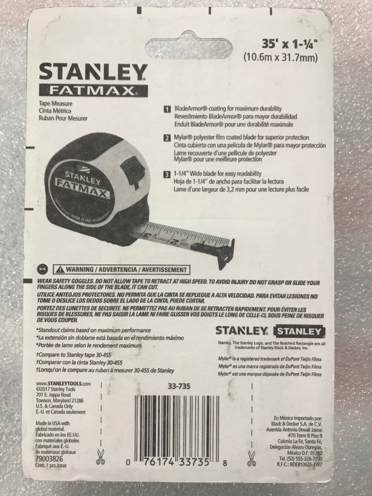 35' Stanley Fatmax Tape Measure # 33-735