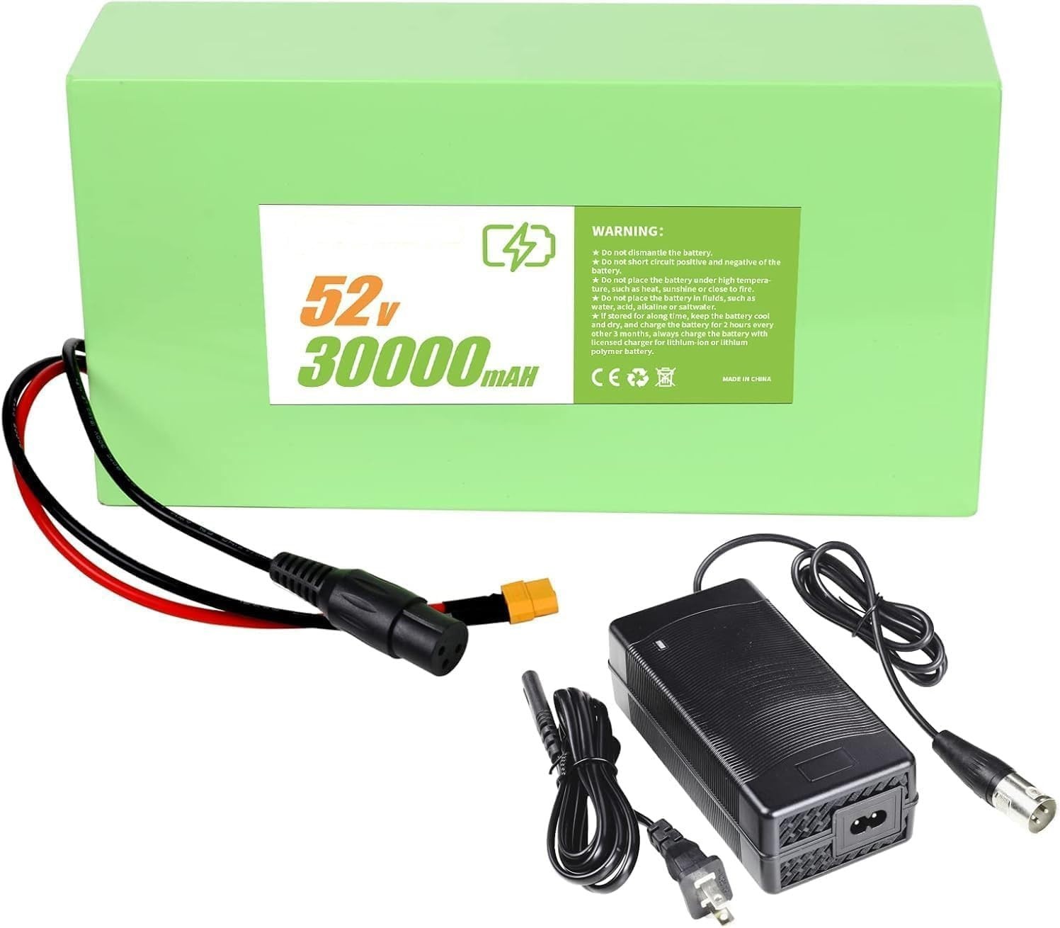 52V 30Ah Ebike Lithium Battery for 200W-2000W Ebike Electric Bicycle Scooter