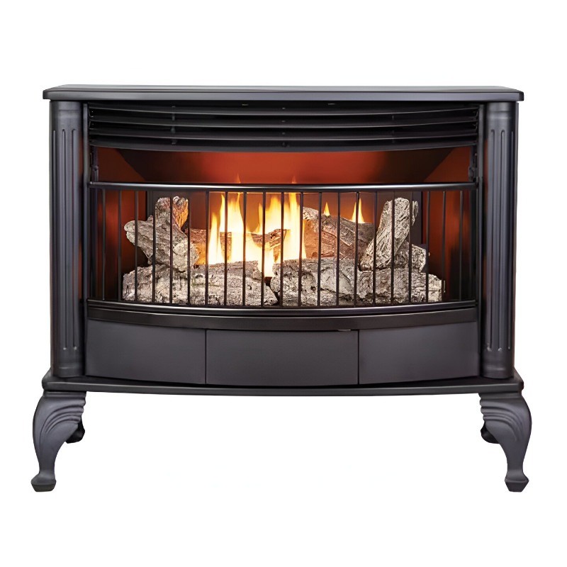 Buck Stove Dual Fuel Ventless Gas Heating Stove with Logs & Thermostat Contro...