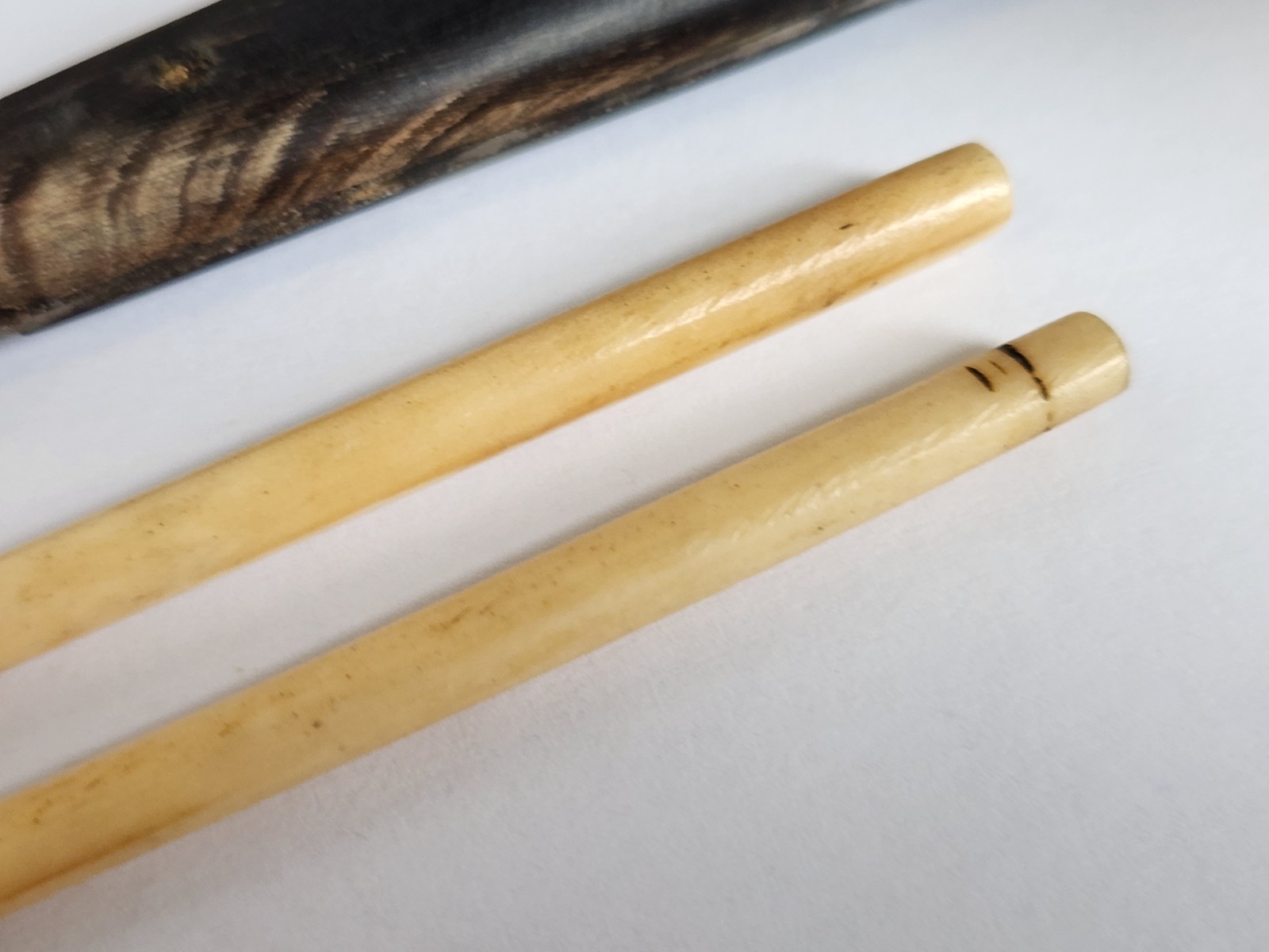 Antique Asian Chinese Knife Bone Chopsticks Traveling Eating Trousse Set