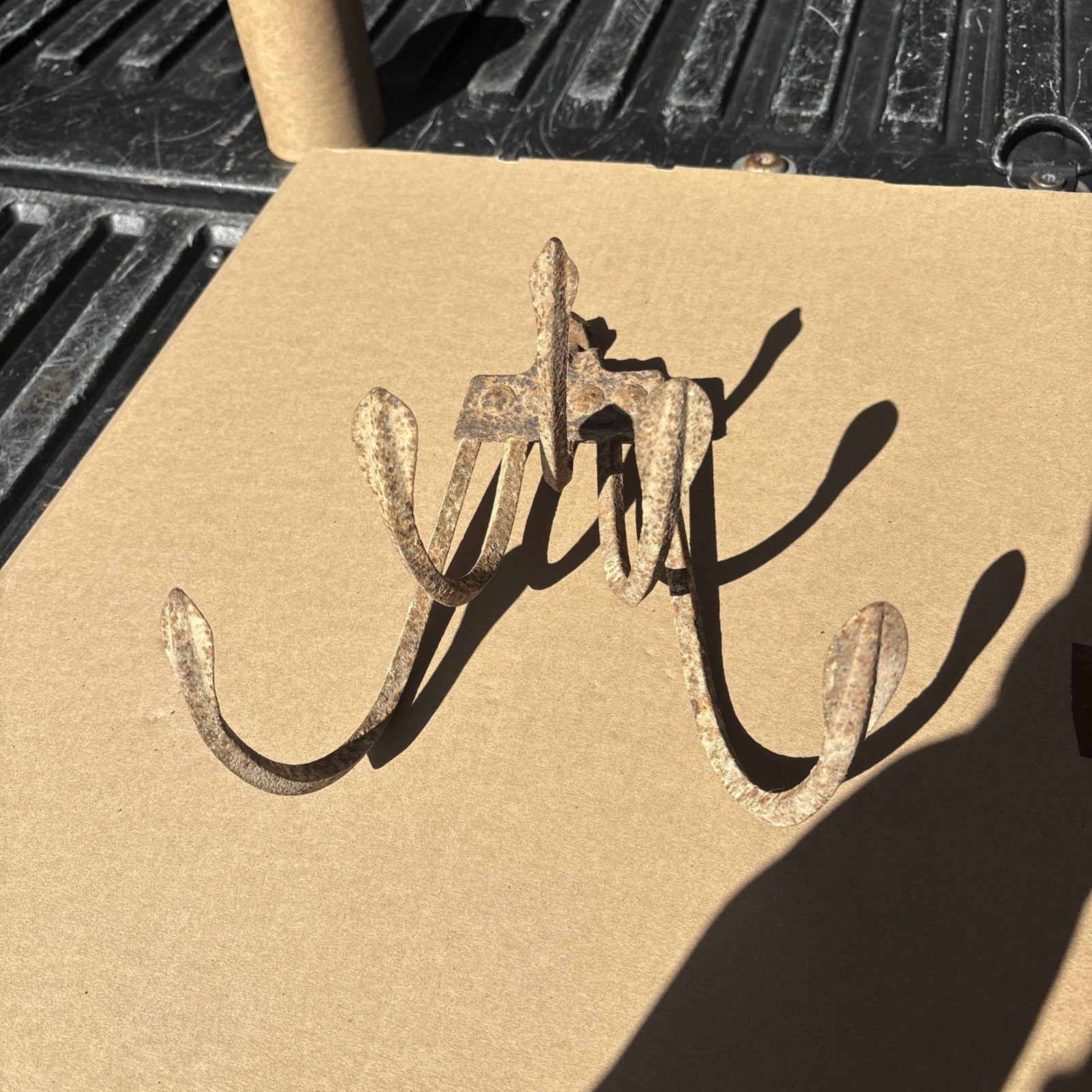 Vintage Old 5 TINE Push Plow CULTIVATOR GARDEN ATTACHMENT Garden Art