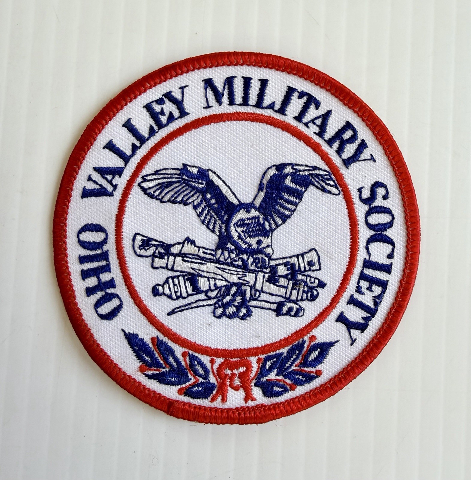 Ohio Valley Military Society Patch 3.5” Red White & Blue, Eagle