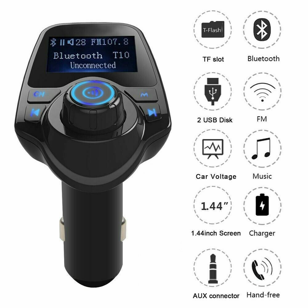 Bluetooth Car Kit MP3 Player FM Transmitter Wireless Radio Adapter USB Charger