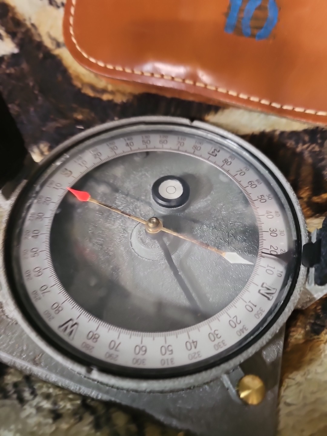 Vintage Antique Surveyors Compass Warren Knight Co Philadelphia PA W/pouch