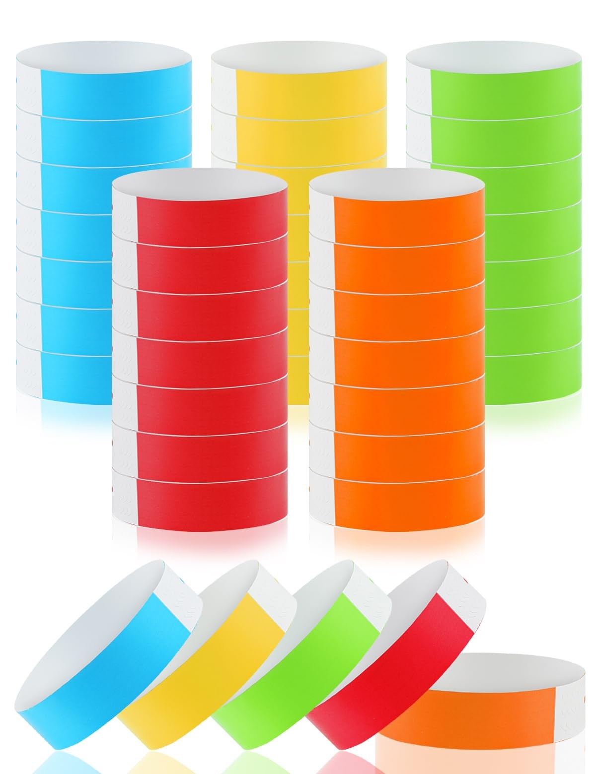 Wrist Bands, Paper Wristbands for Events Adhesive Colored Wristband Disposable