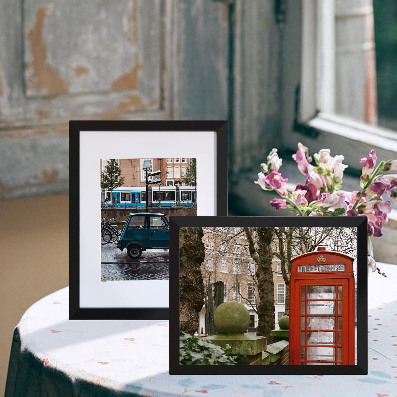 11x14 Picture Frame Black Set of 6, Display Pictures 8x10 with Mat or 11x14 w...