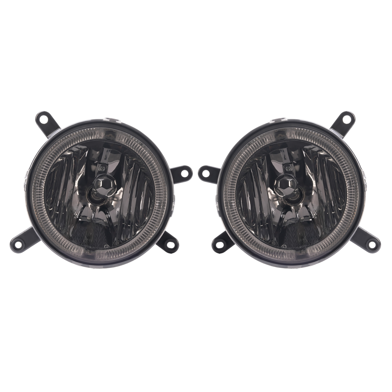 Fog Lights LED Halo Running Light Smoke Lens For Ford Mustang GT 2005-2009 RH&LH