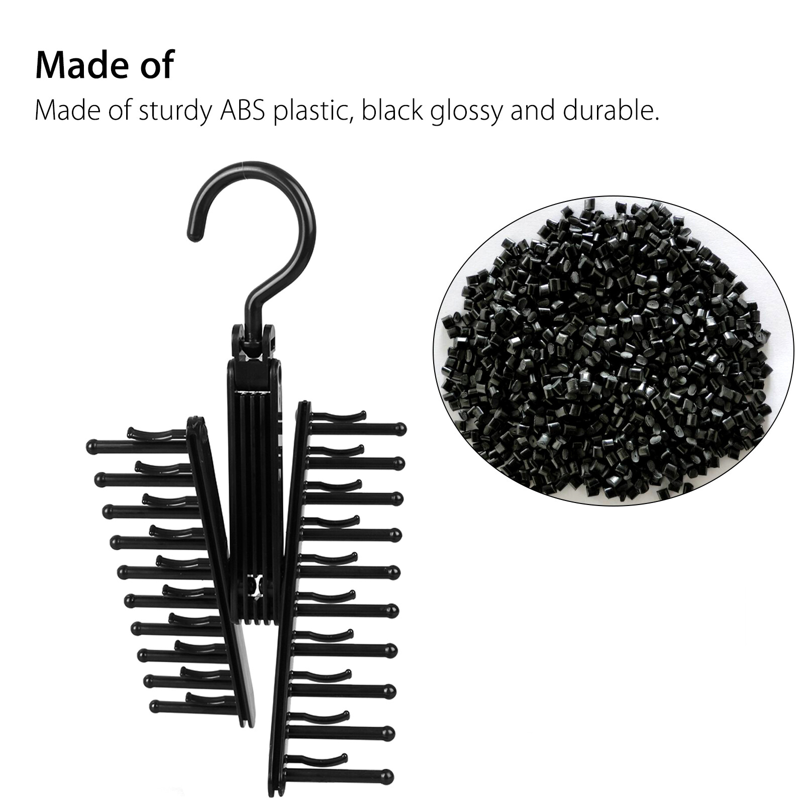 Adjustable X Neck Tie Rack Hanger Non-Slip Belt Compact Closet Holder Organizer