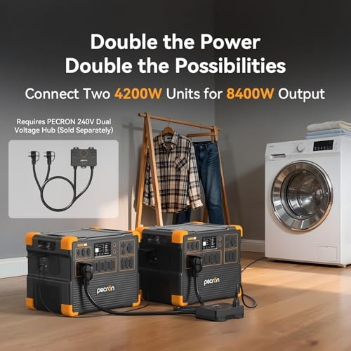 pecron E3800lfp Portable Power Station 3840Wh 4200W Battery Emergency Backup RV