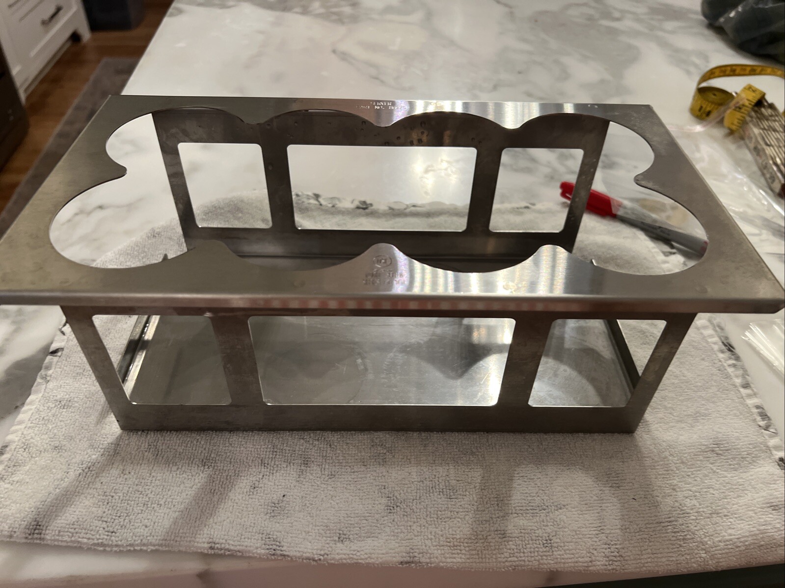 8 Squeeze Condiment Bottle Holder Stainless Model SBH 8 Part #86975 Restaurant