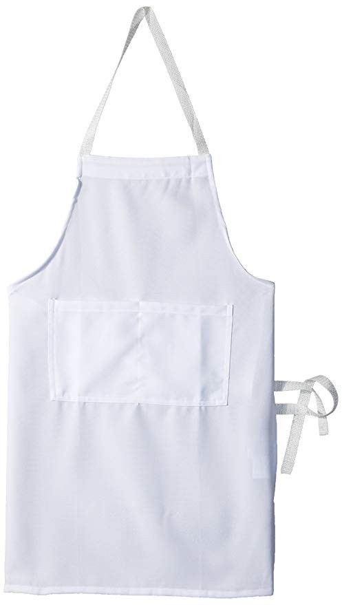 Chefskin Teen Chef Apron Hat Set White for Schools, New