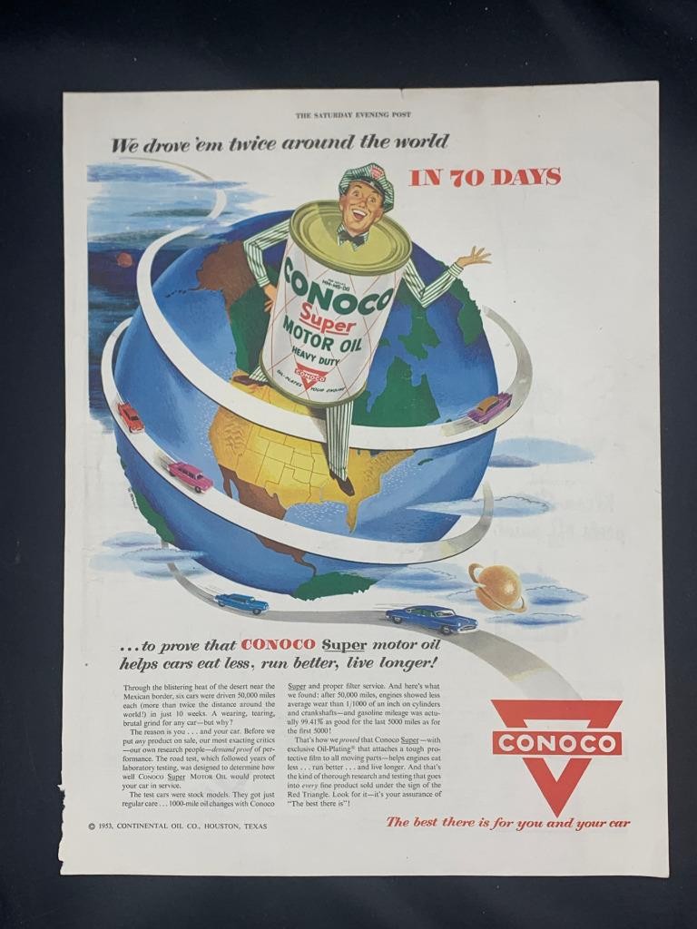 Magazine Ad* - 1953 - Conoco Motor Oil - (#2)