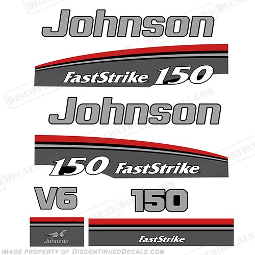 Fits Johnson 150hp Fast Strike Decals 1997 - 1998