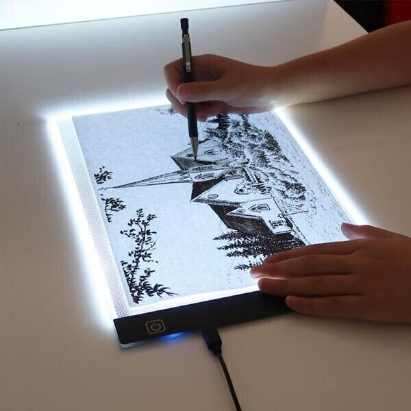 A4 LED Drawing Tracing Table Display Light Box Pad Artist Stencil Board Tattoo