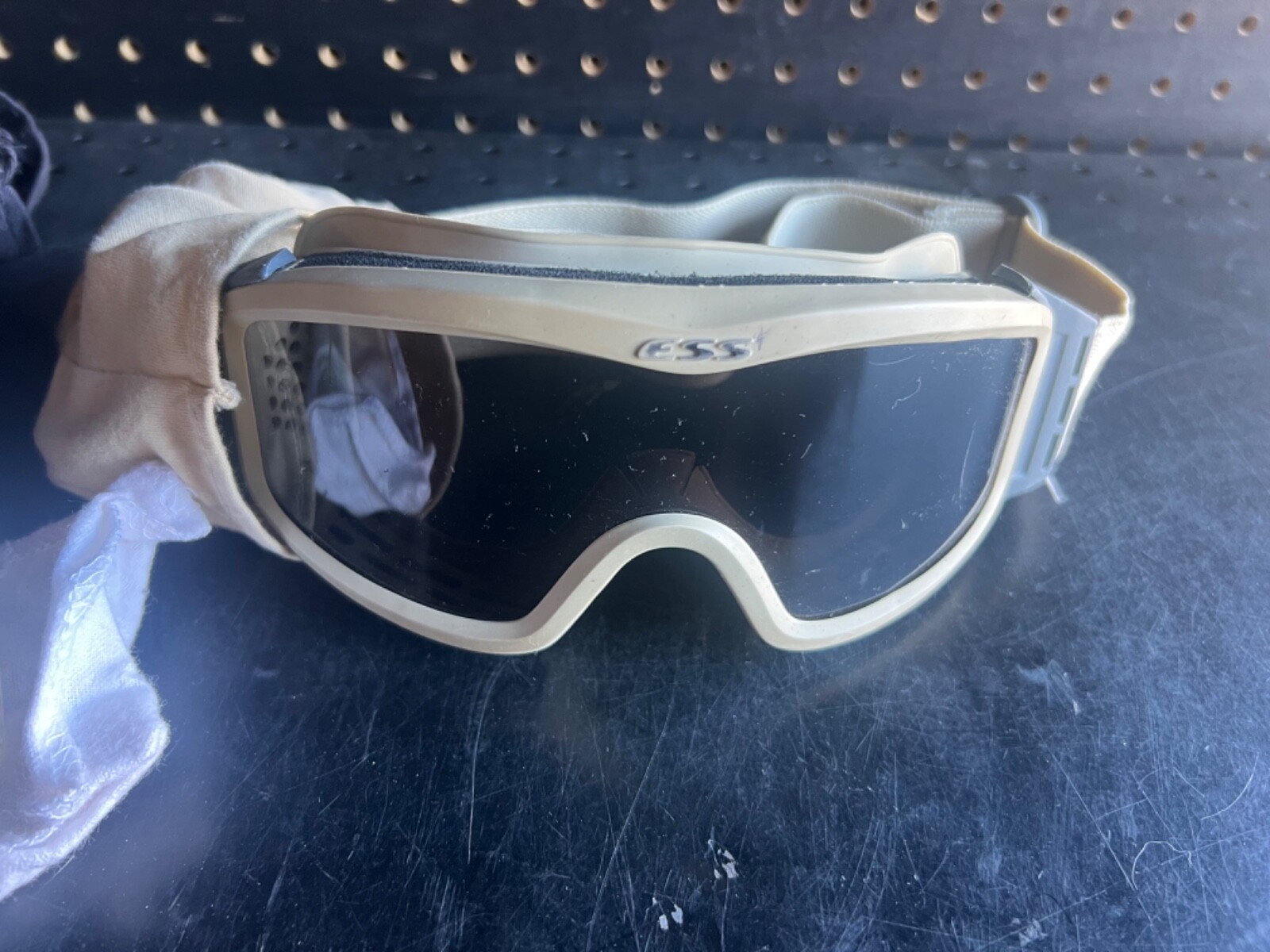 ESS Eyewear 740-0500 Desert Tan Profile Series Googles Clear & Smoke lenses used
