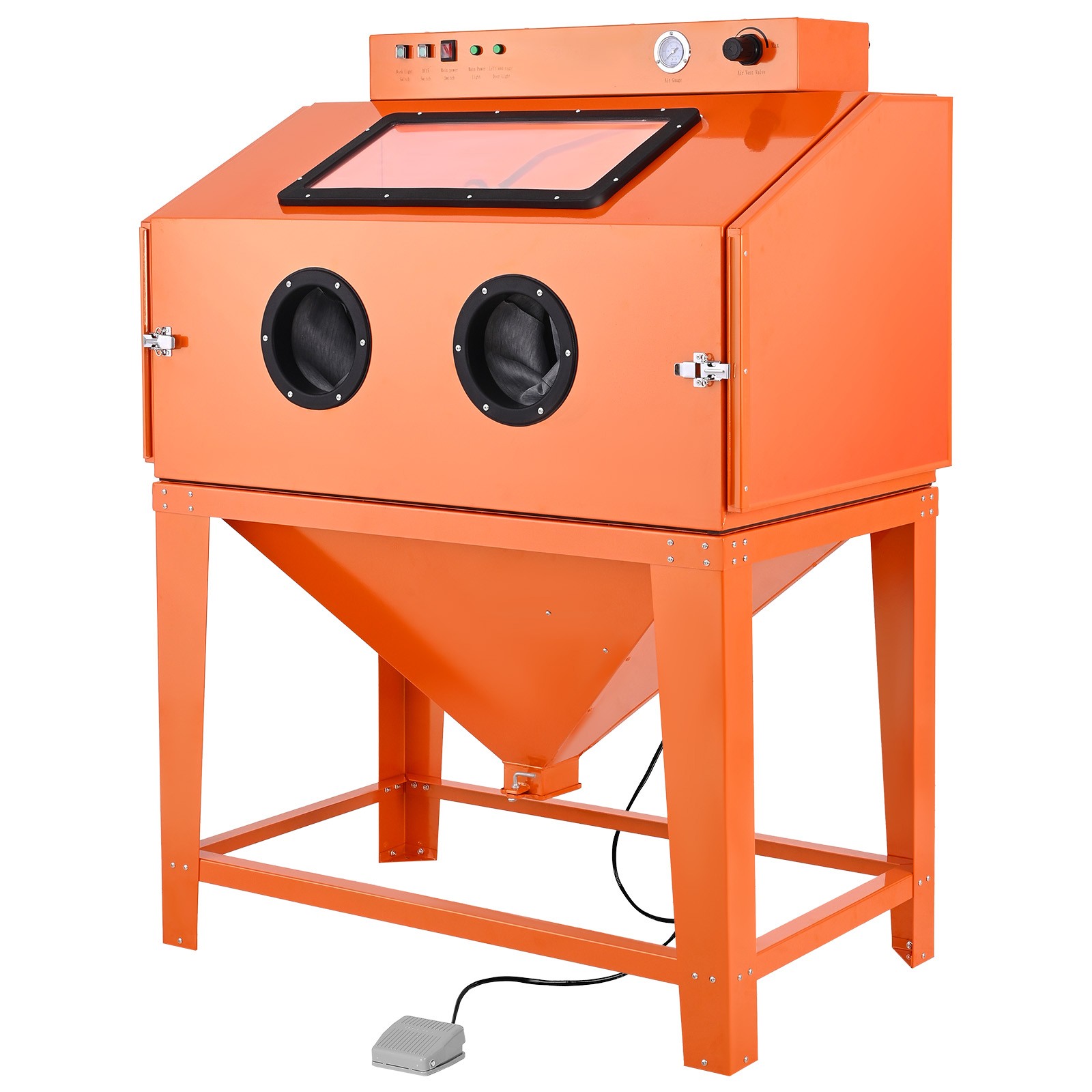Uimoso 115 Gallon Steel Sandblasting Cabinet, Heavy Duty, 40-120 PSI